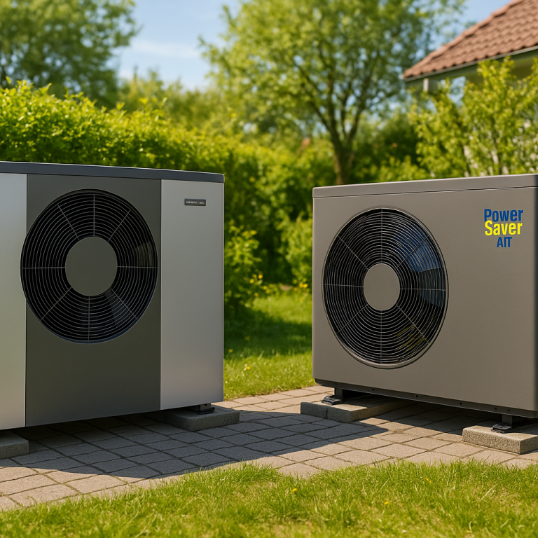 Heizung Nibe und Klimadan Wärmepumpe auf einem Bild